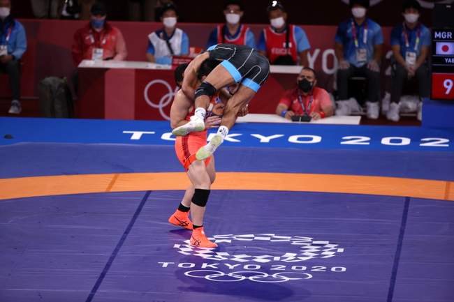 گزارش تصویری مسابقه محمد علی گرایی در رده بندی المپیک