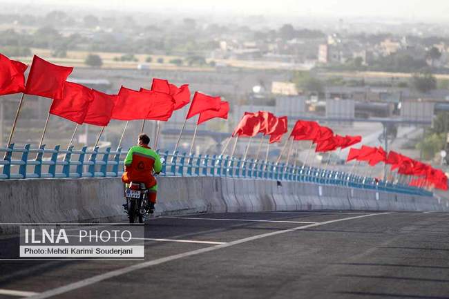 افتتاح پروژه بزرگ مجموعه پلهای شهید سلیمانی اصفهان توسط وزیر راه و ش