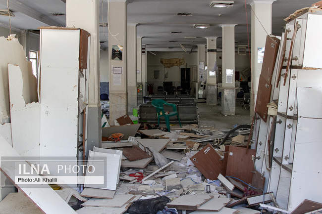 بازدید اصحاب رسانه از محل حمله صهیونیست‌ها در بازداشتگاه اوین