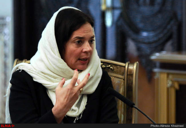 دیدار هاشمی رفسنجانی با کریستین دوفرین رئیس مجلس سنای بلژیک 