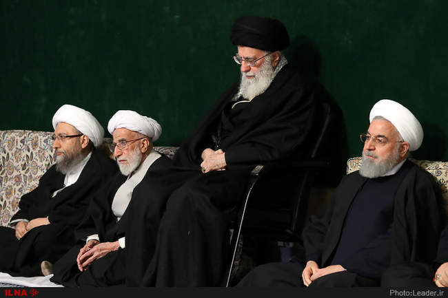 مراسم عزاداری ایام شهادت حضرت فاطمه‌زهرا(س) با حضور رهبر معظم انقلاب