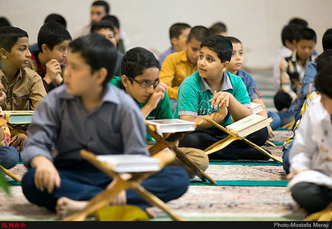 مراسم جزء خوانی قرآن کریم در حرم مطهر حضرت معصومه