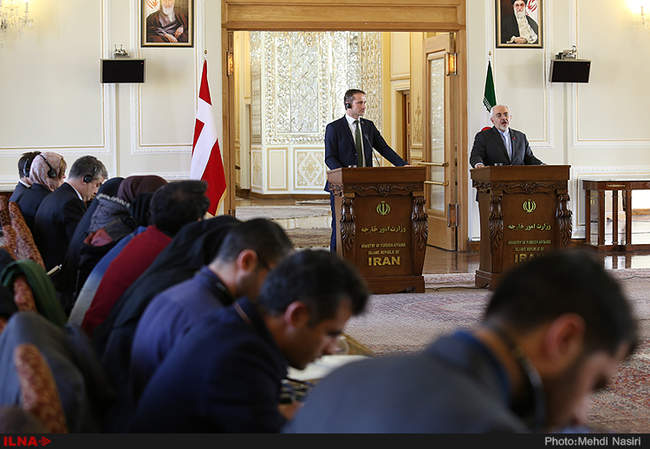 دیدار وزیرامورخارجه دانمارک با محمد جواد ظریف