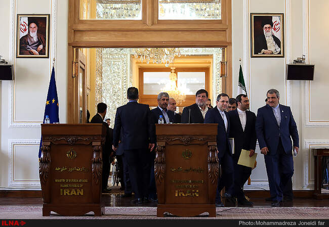 دیدار محمد جواد ظریف با فدریکا موگرینی مسئول سیاست خارجی اتحادیه اروپا