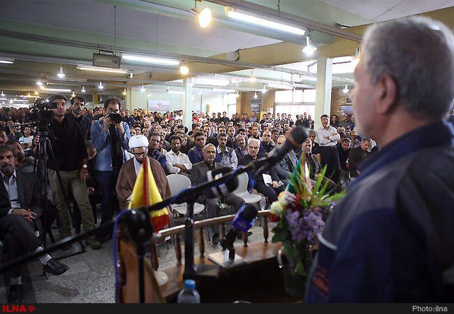 وزیر تعاون، کار و رفاه اجتماعی در جمع کارگران کارخانه‌های هپکو و آذرآب 