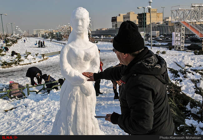 جشنواره ساخت مجسمه های برفی در تهران