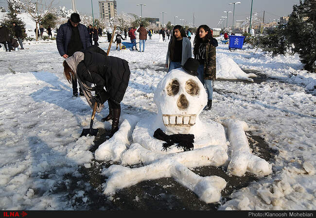جشنواره ساخت مجسمه های برفی در تهران