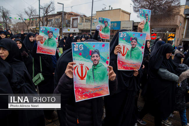 تشییع پیکر شهید مقاومت ملی در قزوین به روایت تصویر