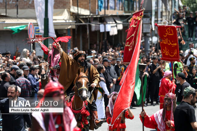 مراسم خیمه‌سوزان ظهر عاشورا در چهارراه گلوبندک تهران/1