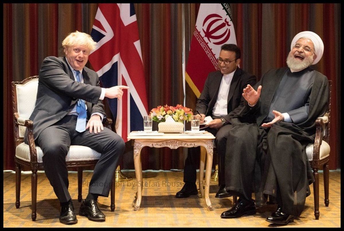 دلیل خنده روحانی در دیدار با جانسون چه بود؟