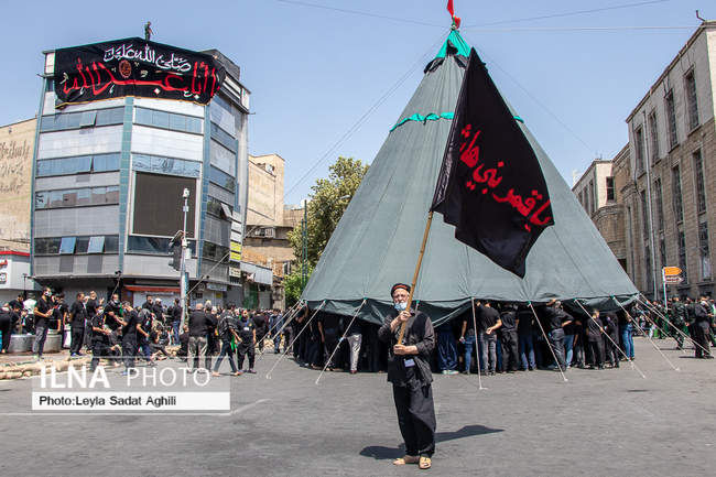 خیمه سوزان عاشورا 1400 در بازار تهران