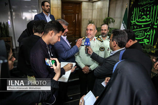 حضور سردار حسین رحیمی فرمانده انتظامی تهران در صحن علنی شورای شهر ته