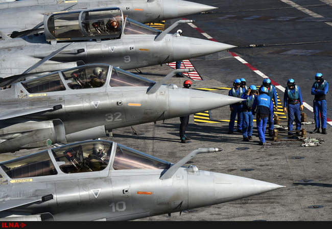 حمله جنگنده های فرانسوی به مواضع داعش