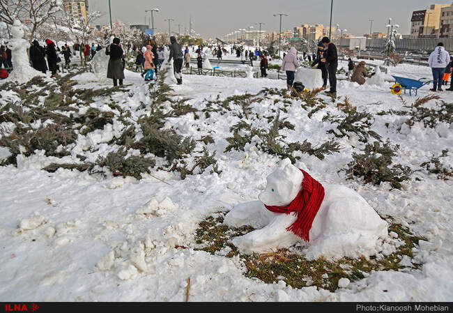 جشنواره ساخت مجسمه های برفی در تهران