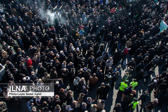 تشییع باشکوه پیکر‌های مطهر ۱۵۰ شهید گمنام در تهران/۲