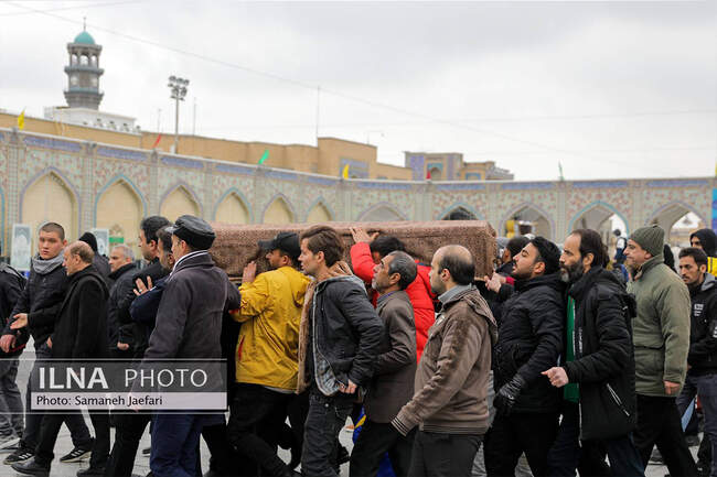 تشییع پیکر شهرام عبدلی در حرم مطهر رضوی
