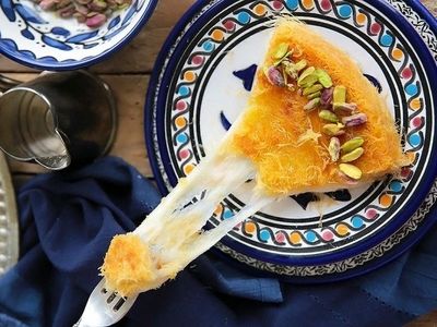 ۲ طرز تهیه دسر کنافه پنیری ترکی 