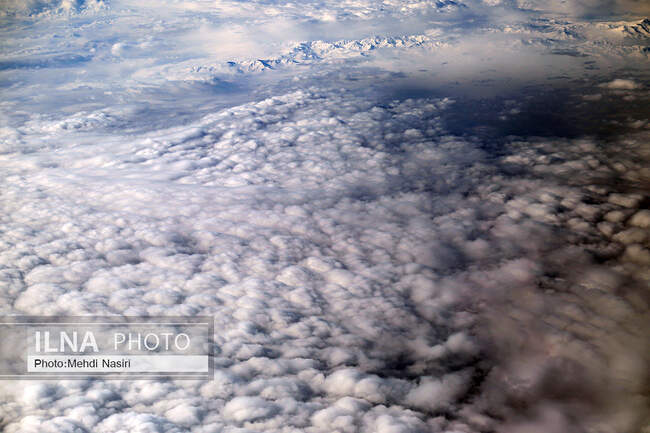 Aerial images of the snowy mountains on the border of Iran and Türkiye