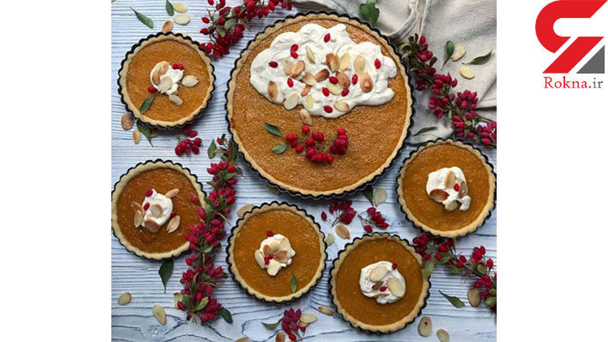 پای کدو حلوایی دسری پاییزی+دستور تهیه