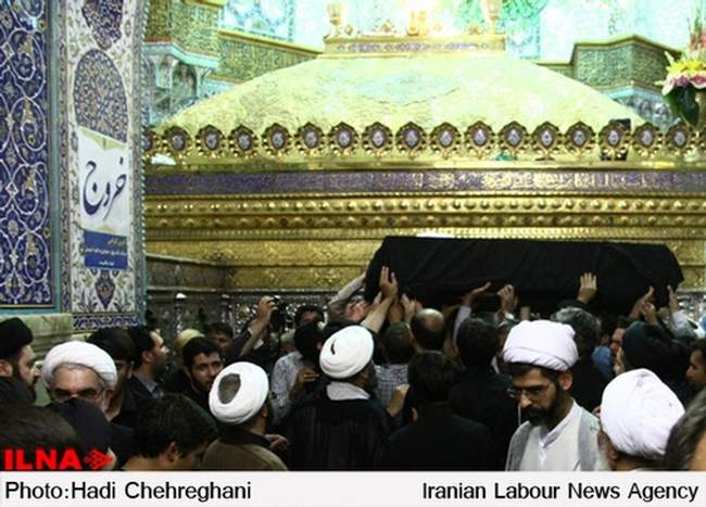 مراسم تشییع و تدفین پیکر آیت الله شب زنده دار