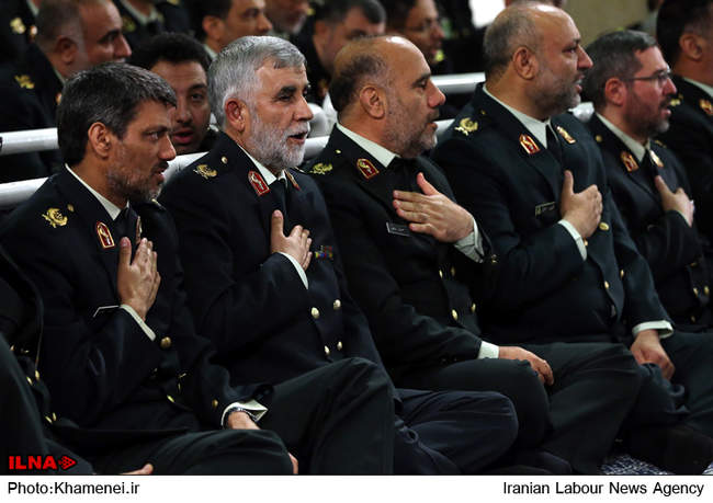 دیدار فرماندهان نیروی انتظامی جمهوری اسلامی با رهبر معظم انقلاب