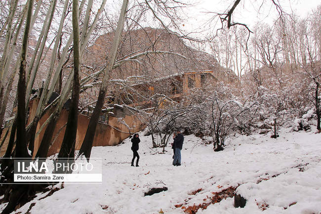 طبیعت برفی روستای قلات