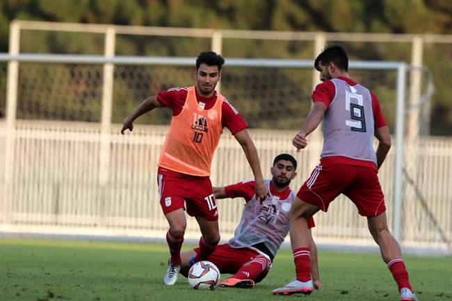 آخرین تمرین تیم ملی پیش از رویارویی با شاگردان مجیدی(تصاویر)