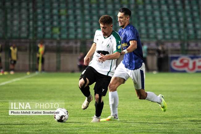 تساوی تیم فوتبال ذوب آهن اصفهان مقابل ملوان انزلی