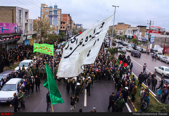 تشیع پیکر مطهر دو شهید گمنام در ساری‎