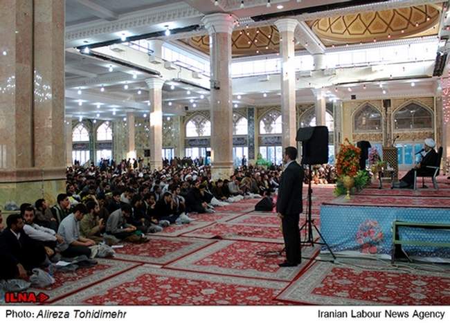 گردهمایی طلاب مهدی یاور در مسجد جمکران