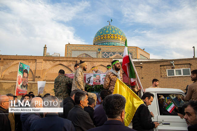 تشییع شهدای مدافع امنیت در قزوین به روایت تصویر