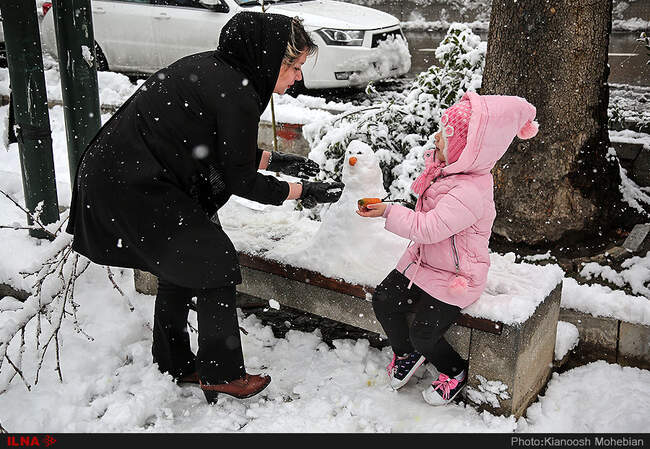 صبح برفی تهران