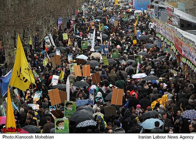 مراسم راهپیمایی یوم الله ۲۲ بهمن در تهران