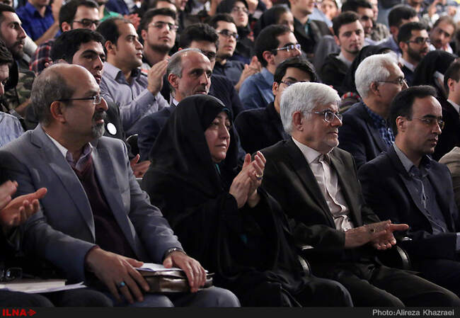حضور دکتر عارف و مهندس جلودار زاده در دانشگاه تهران
