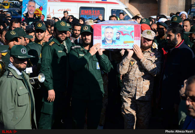 تشییع پیکر پاک شهید مدافع حرم در قزوین