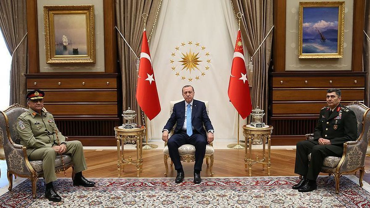 دیدار اردوغان با فرمانده ارتش پاکستان 