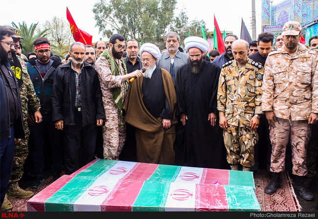 تشیع پیکر مطهر دو شهید گمنام در ساری‎
