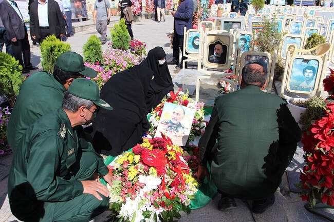 مراسم ترحیم سردار محمد حجازی در گلستان شهدای اصفهان برگزار شد