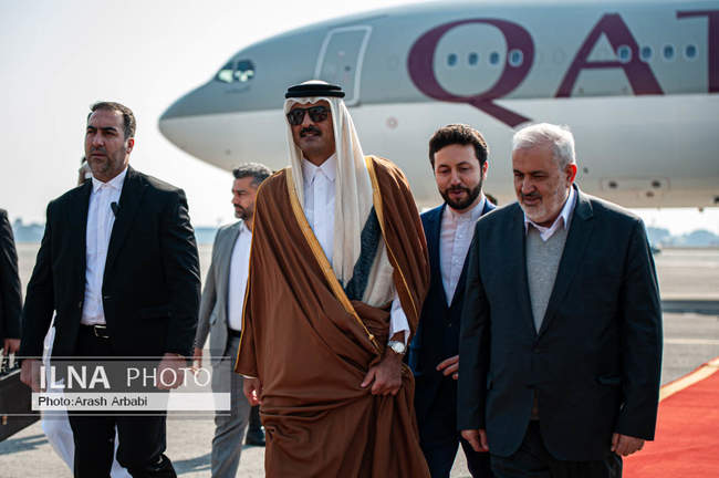 ورود امیر قطر به تهران 