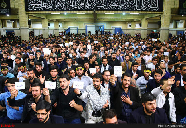 دیدار دانش‌آموزان و دانشجویان با رهبر انقلاب اسلامی