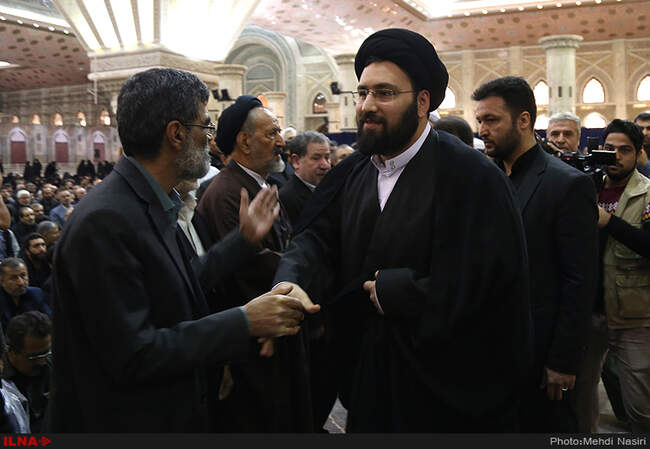  در مراسم تشییع پیکر بانو مرضیه حدیدچی دباغ در حرم امام خمینی(ره) 