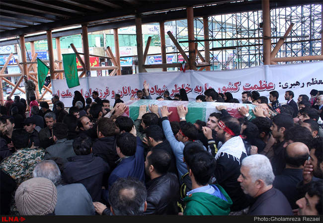 تشیع پیکر مطهر دو شهید گمنام در ساری‎