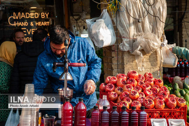 بازار تجریش تهران در آستانه شب یلدا