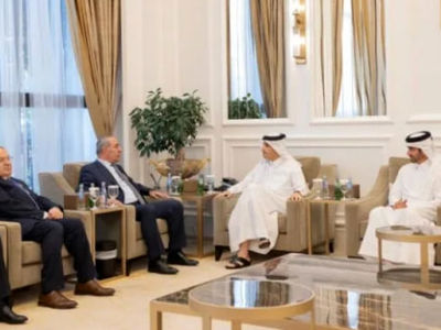 دیدار وزیر خارجه قطر با معاون رئیس‌ تشکیلات خودگردان