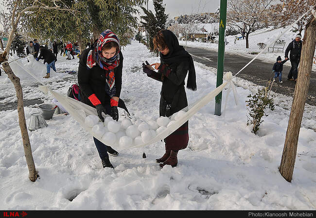 جشنواره ساخت مجسمه های برفی در تهران