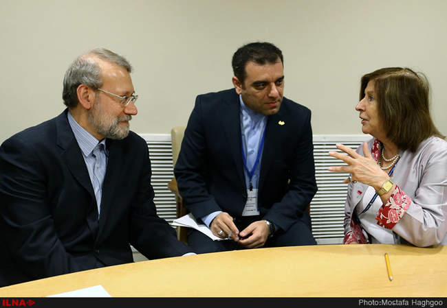 دیدارهای علی لاریجانی با روسای مجلس کشورهای حاضر در سازمان ملل - نیوی