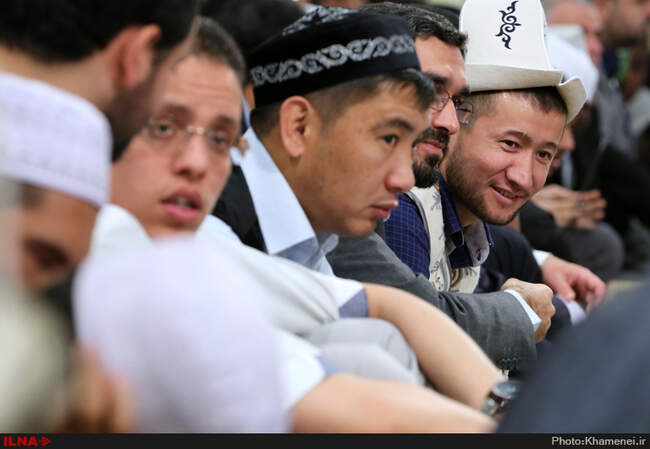 دیدار شرکت‌کنندگان در مسابقات بین‌المللى قرآن کریم‌ بارهبر انقلاب اسلامی 