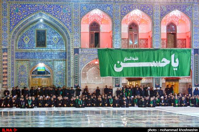آئین خطبه خوانی شب شهادت امام رضا (ع) در حرم مطهر رضوی