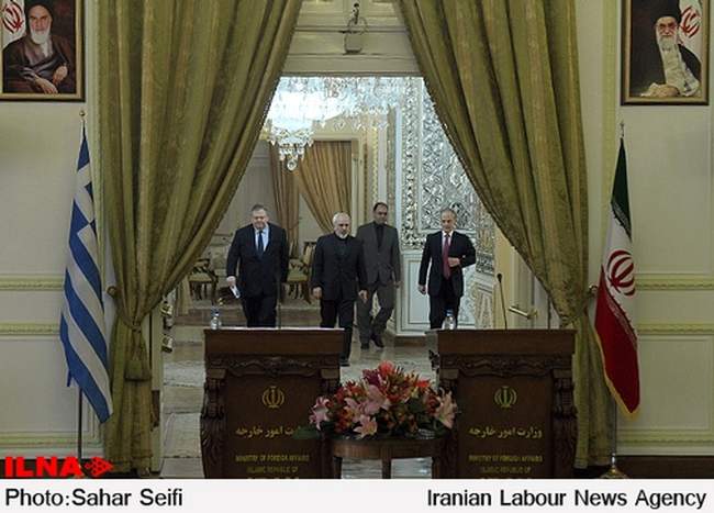 نشست خبری وزرای خارجه ایران و یونان