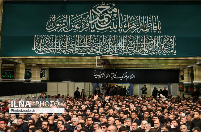 آخرین شب مراسم عزاداری حضرت فاطمه‌زهرا (س) با حضور رهبر معظم انقلاب